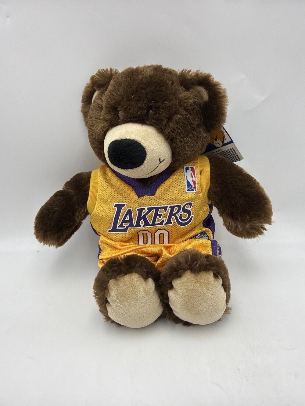 BAB Build A Bear Chocolate 13” NBA Los Angeles Lakers 00 Uniform Jersey NWT